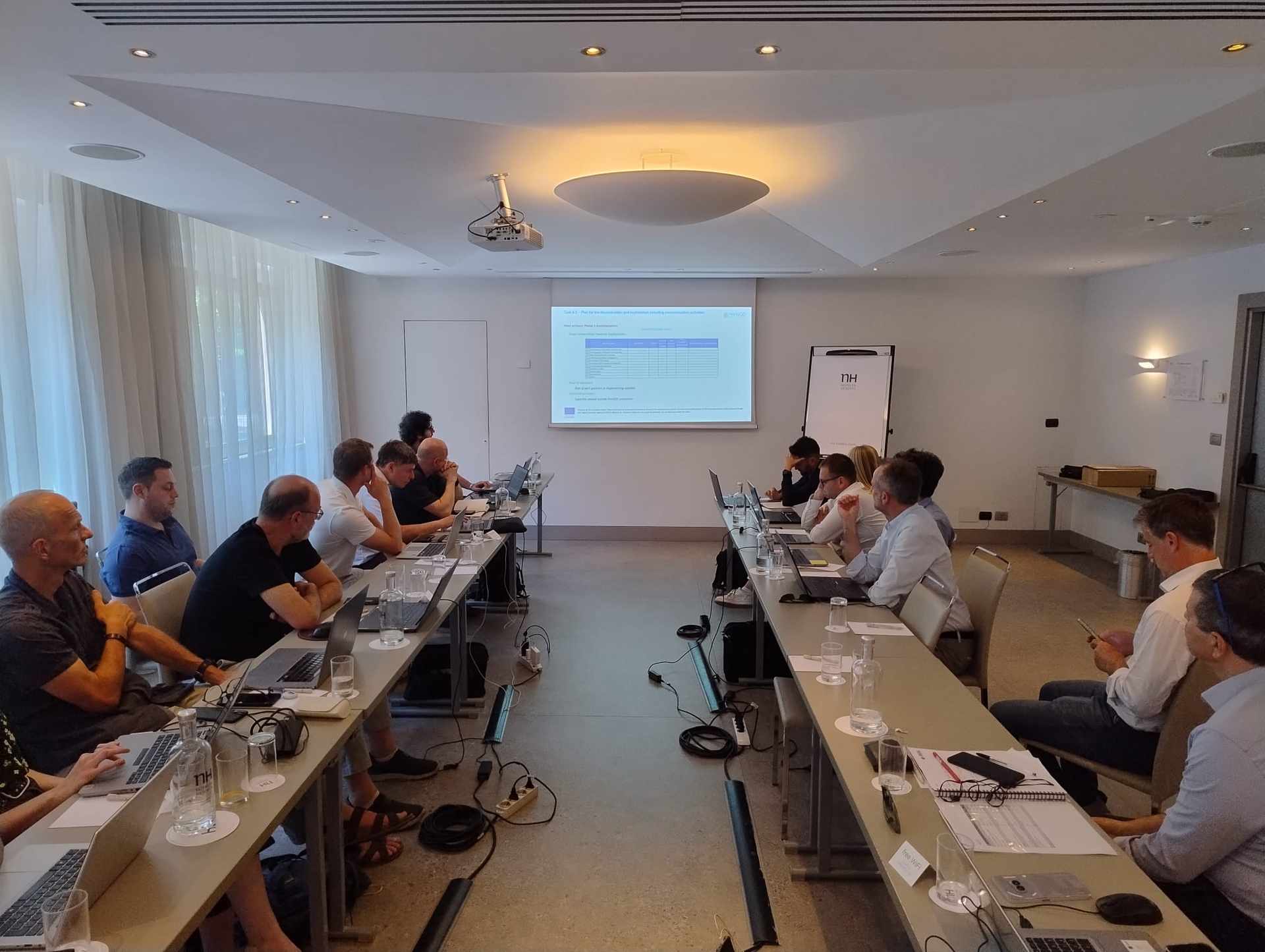 Wide view of the HortiQD consortium gathered at the General Assembly meeting room in Turin HortiQD General Assembly